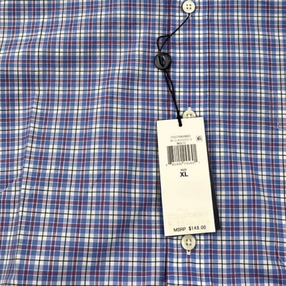 New Ralph Lauren Men US XL Blue Plaid Shirt Long Sleeve Button Down  MSRP $148 - Picture 5 of 5